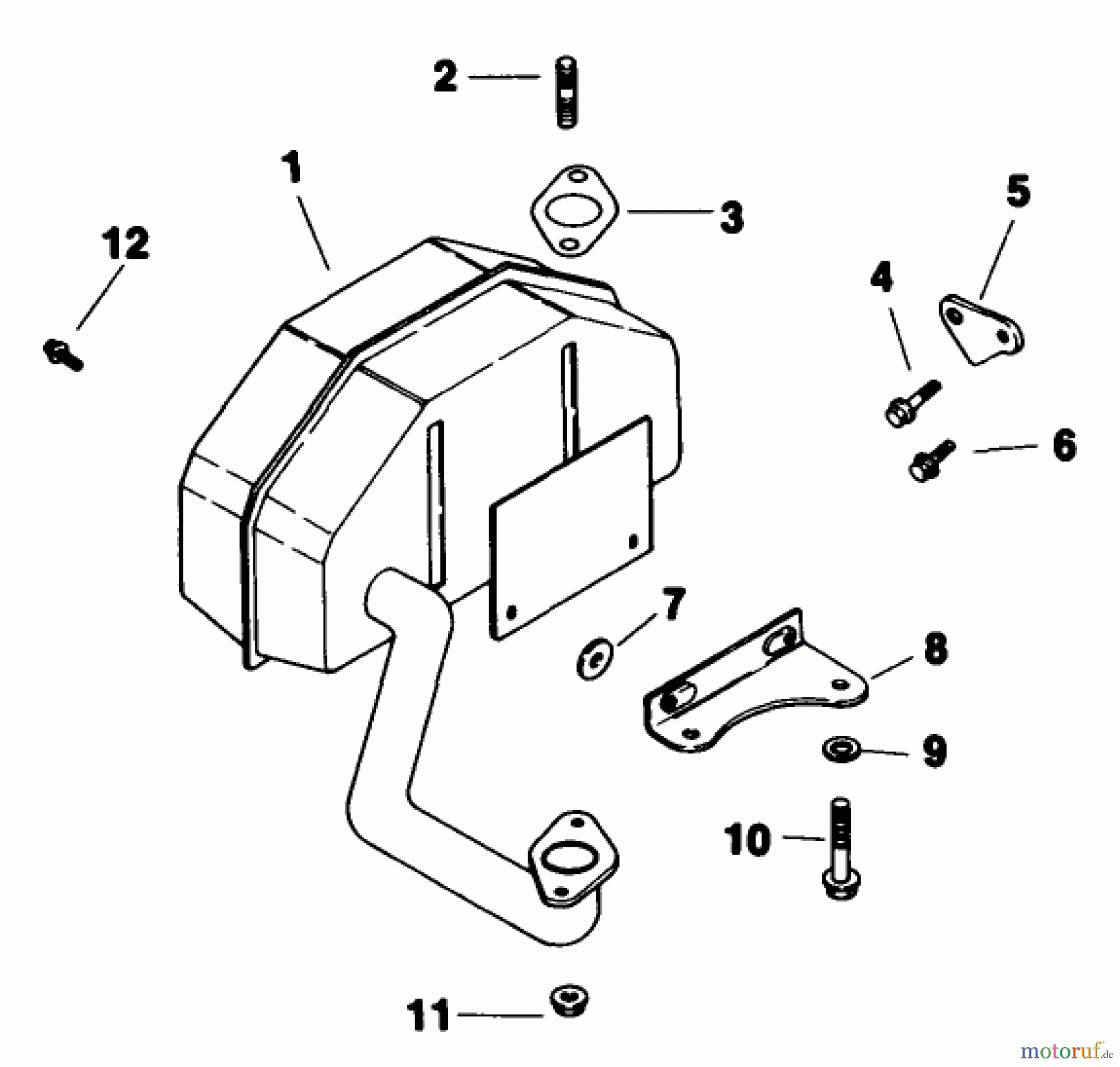 Toro Neu Mowers, Drive Unit Only 30156 - Toro Mid-Size Proline Gear Traction Unit, 12.5 hp, 1991 (100001-199999) EXHAUST-ENGINE KOHLER MODEL CV12.5T SPEC. NO. 1254
