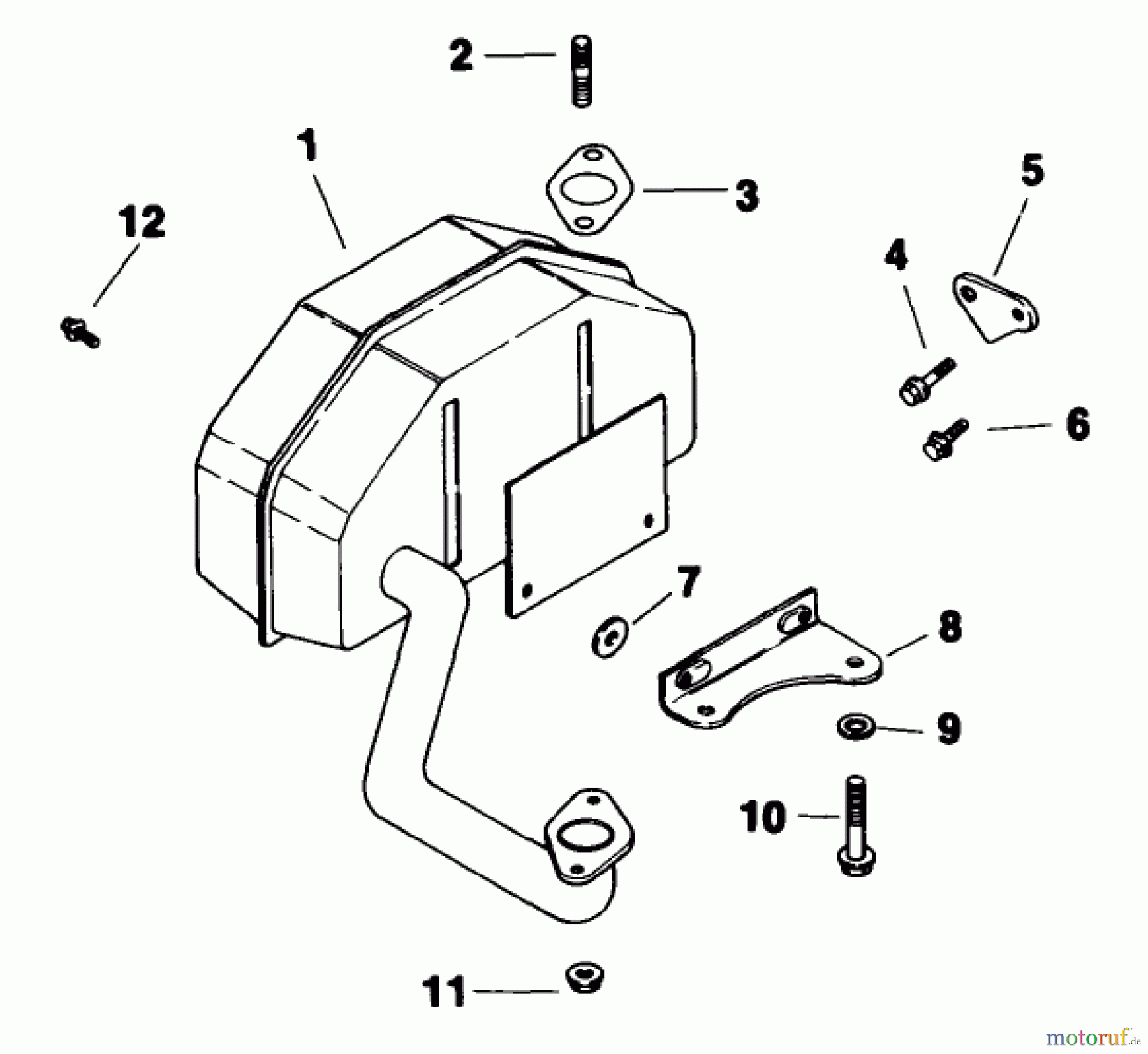 Toro Neu Mowers, Drive Unit Only 30156 - Toro Mid-Size Proline Gear Traction Unit, 12.5 hp, 1992 (200001-299999) EXHAUST-ENGINE-KOHLER MODEL CV12.5T SPEC. NO. 1254