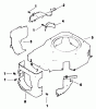 Toro 30156 - Mid-Size Proline Gear Traction Unit, 12.5 hp, 1993 (390001-399999) Ersatzteile BLOWER HOUSING & BAFFLES-ENGINE KOHLER-MODEL CV12.5T SPEC. NO. 1254