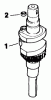 Toro 30156 - Mid-Size Proline Gear Traction Unit, 12.5 hp, 1993 (390001-399999) Ersatzteile CRANKSHAFT-ENGINE KOHLER-MODEL CV12.5T SPEC. NO. 1254