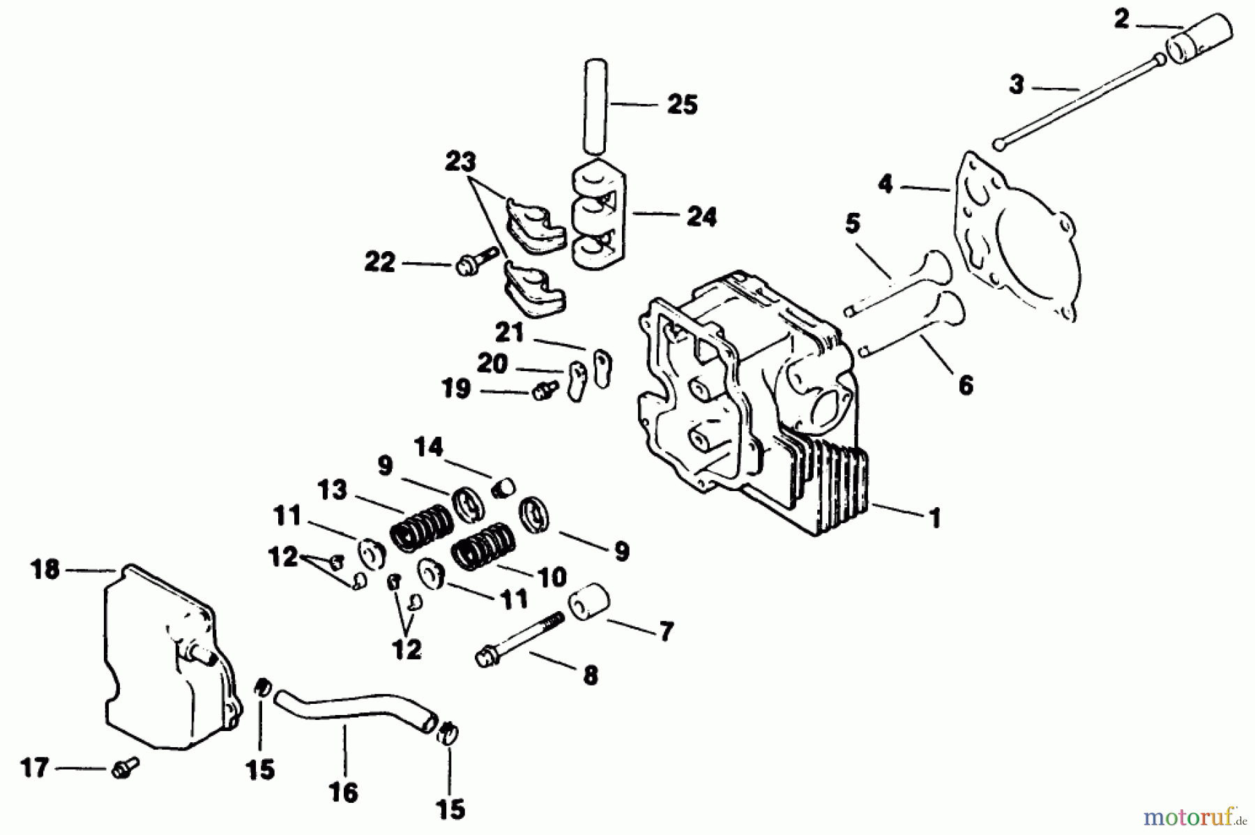  Toro Neu Mowers, Drive Unit Only 30156 - Toro Mid-Size Proline Gear Traction Unit, 12.5 hp, 1993 (390001-399999) CYLINDER HEAD/VALVE/BREATHER ENGINE KOHLER-MODEL CV12.5T SPEC. NO. 1254