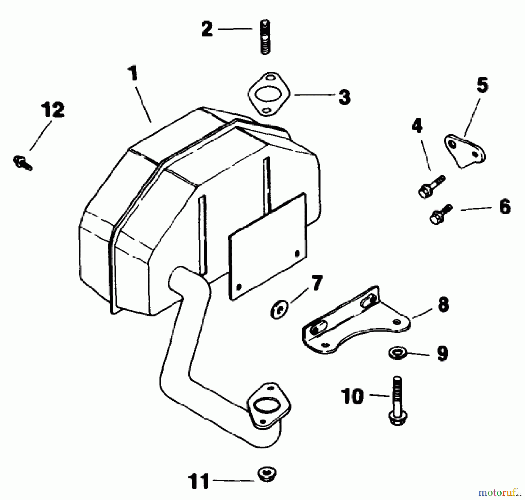 Toro Neu Mowers, Drive Unit Only 30156 - Toro Mid-Size Proline Gear Traction Unit, 12.5 hp, 1993 (390001-399999) EXHAUST-ENGINE KOHLER-MODEL CV12.5T SPEC. NO. 1254