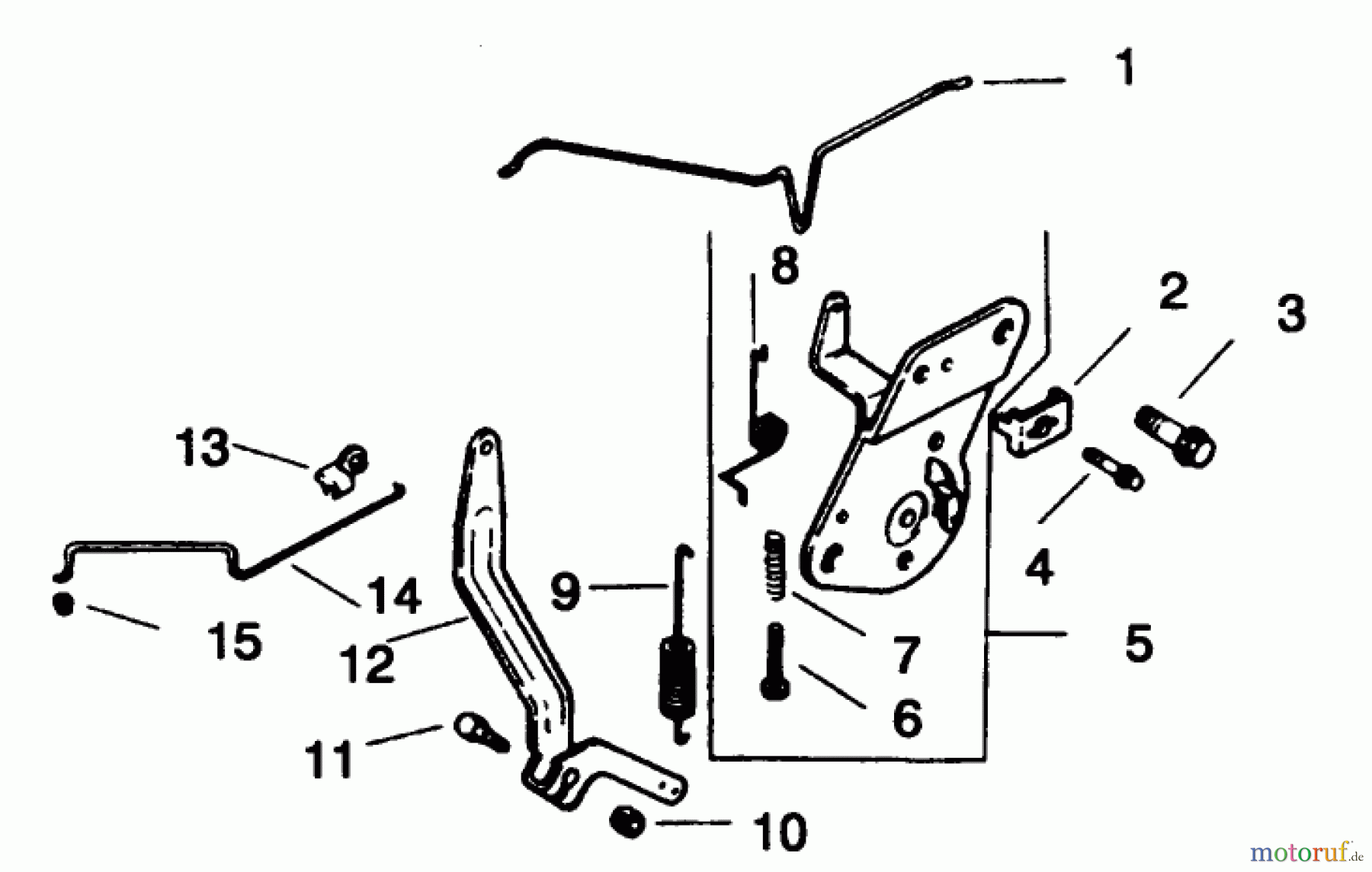  Toro Neu Mowers, Drive Unit Only 30157 - Toro Mid-Size Proline Gear Traction Unit, 12.5 hp, 1995 (590001-599999) ENGINE CONTROL-ENGINE KOHLER MODEL NO. CV12.5T-1254