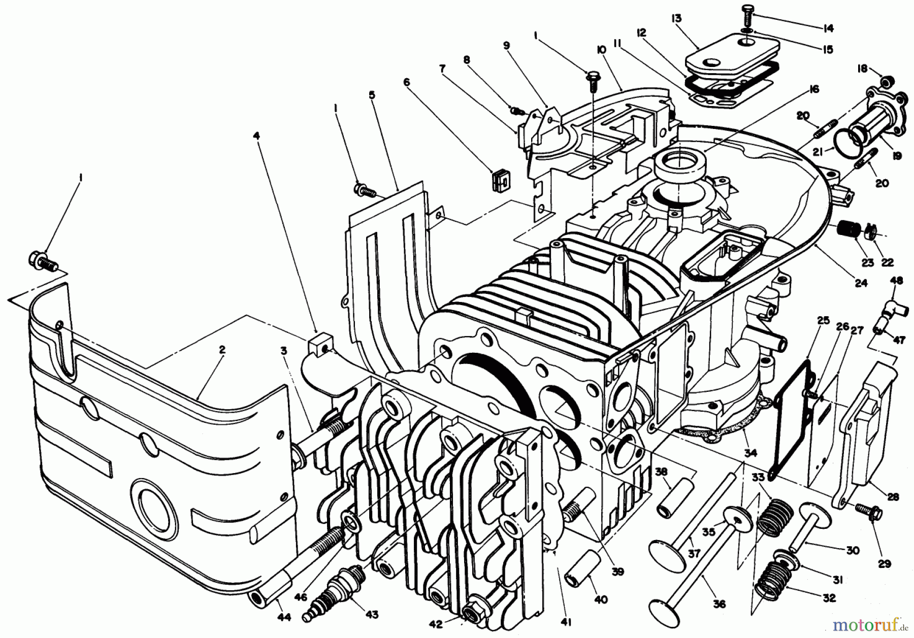 Toro Neu Mowers, Drive Unit Only 30165 - Toro Mid-Size Proline Gear Traction Unit, 12.5 hp, 1991 (1000001-1999999) ENGINE ASSEMBLY