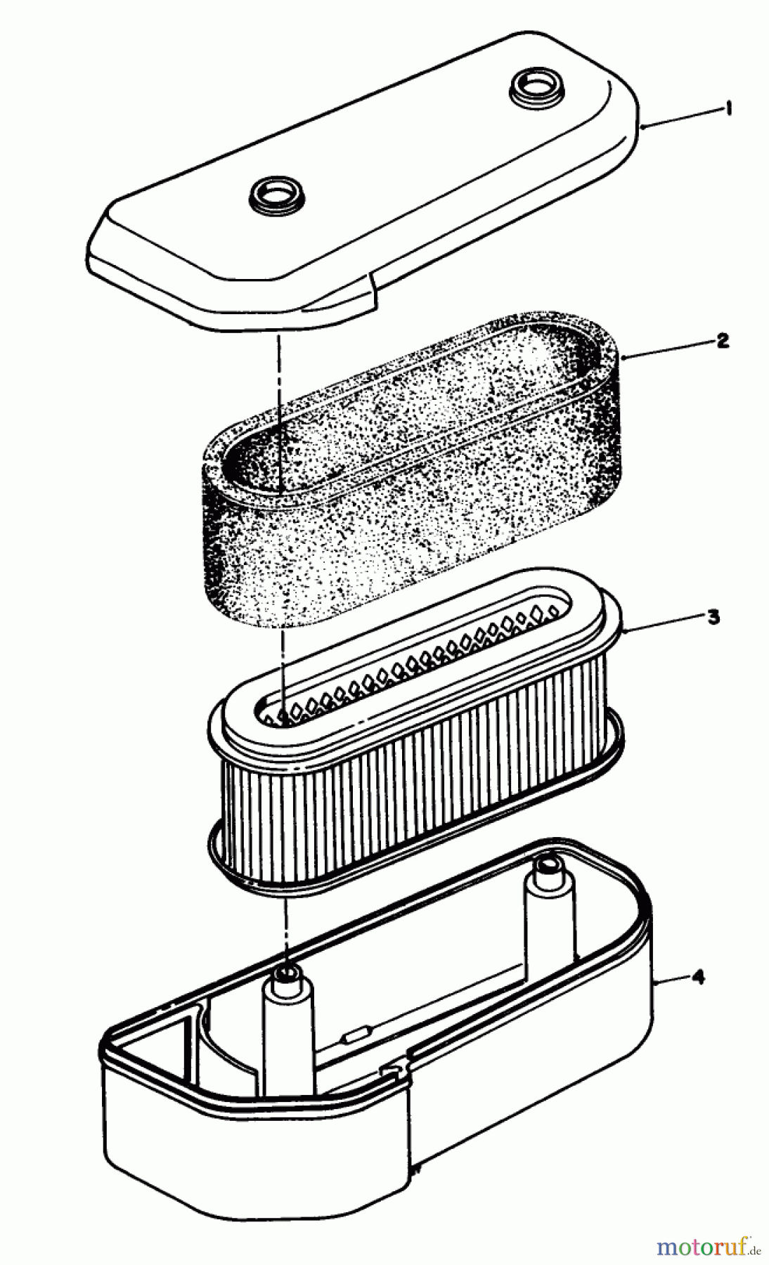 Toro Neu Mowers, Drive Unit Only 30165 - Toro Mid-Size Proline Gear Traction Unit, 12.5 hp, 1992 (2000001-2999999) AIR CLEANER ASSEMBLY