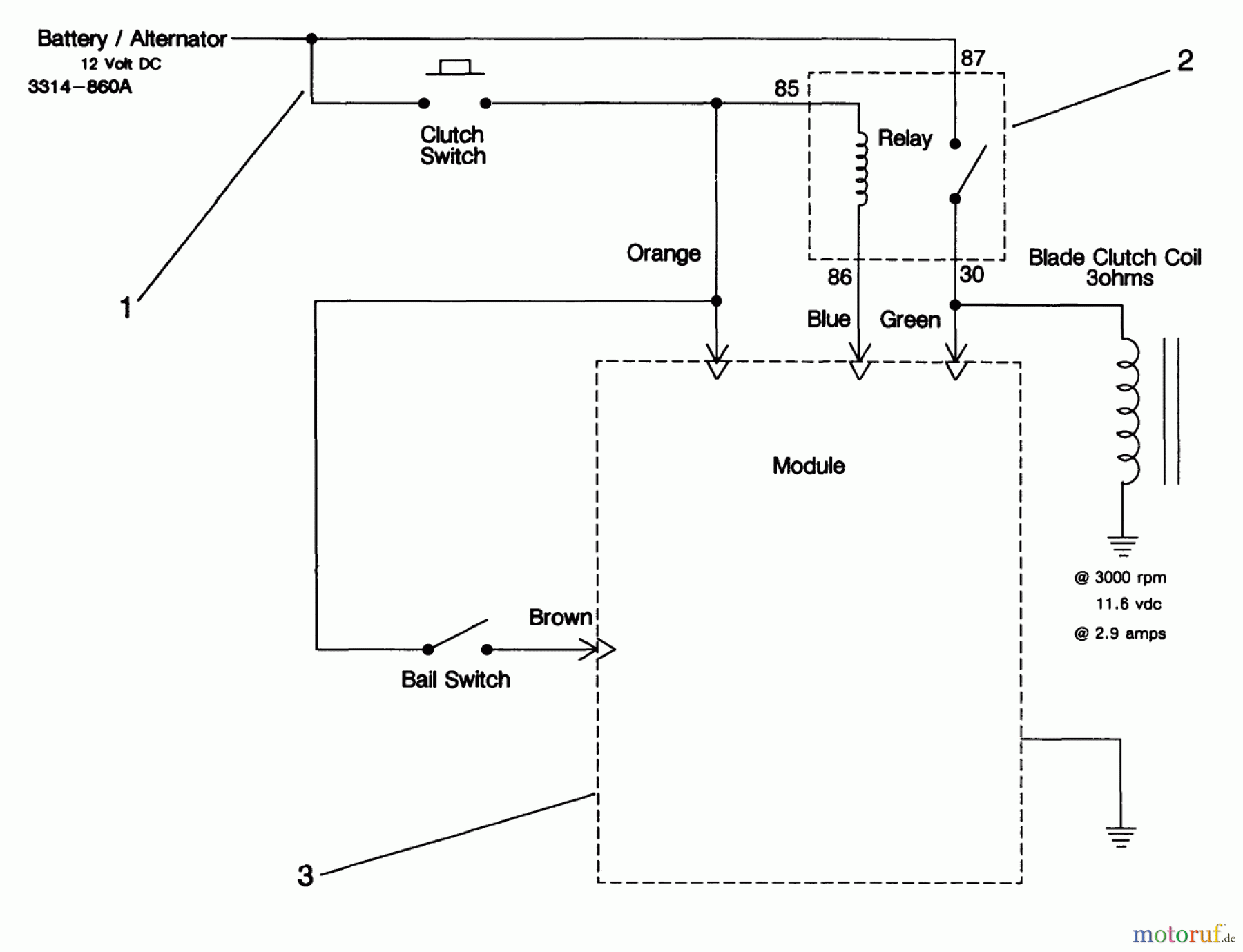 Toro Neu Mowers, Drive Unit Only 30165 - Toro Mid-Size Proline Gear Traction Unit, 12.5 hp, 1992 (2000001-2999999) ELECTRIC SCHEMATIC