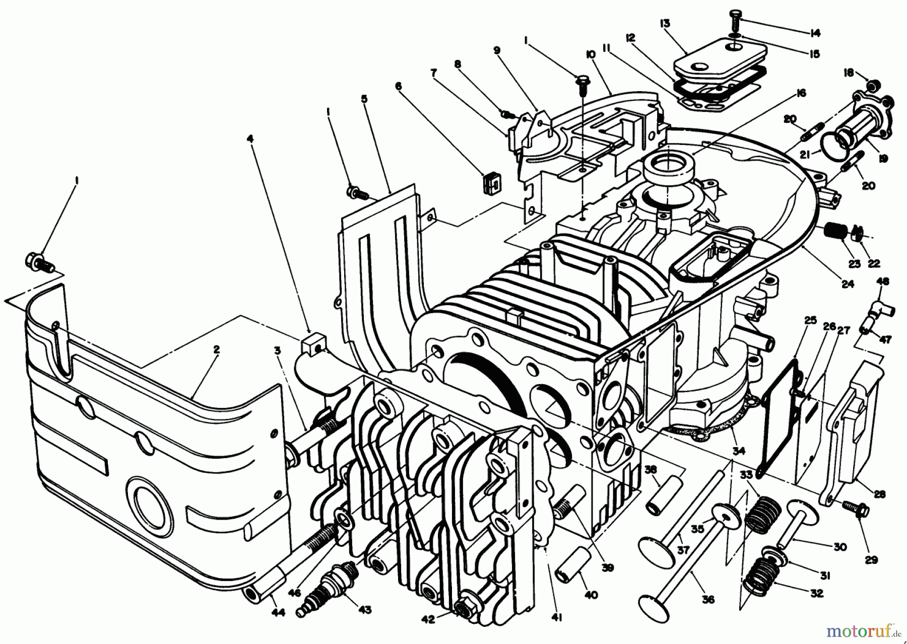 Toro Neu Mowers, Drive Unit Only 30165 - Toro Mid-Size Proline Gear Traction Unit, 12.5 hp, 1992 (2000001-2999999) ENGINE ASSEMBLY