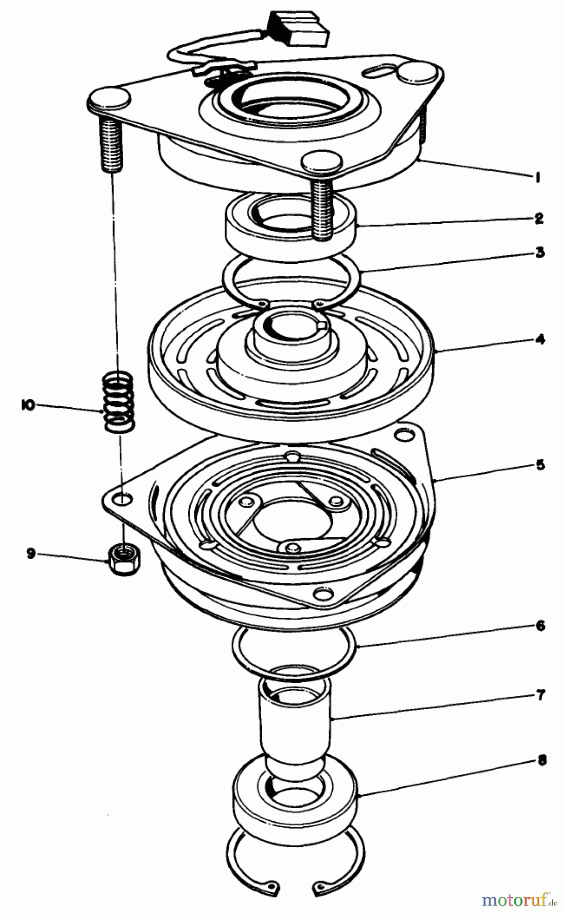  Toro Neu Mowers, Drive Unit Only 30165 - Toro Mid-Size Proline Gear Traction Unit, 12.5 hp, 1993 (3900001-3999999) CLUTCH ASSEMBLY NO. 54-3200