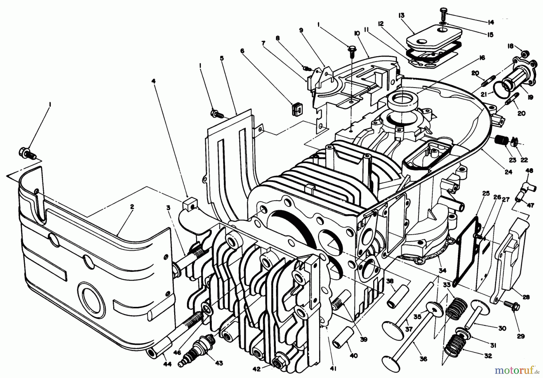 Toro Neu Mowers, Drive Unit Only 30165 - Toro Mid-Size Proline Gear Traction Unit, 12.5 hp, 1993 (3900001-3999999) ENGINE ASSEMBLY
