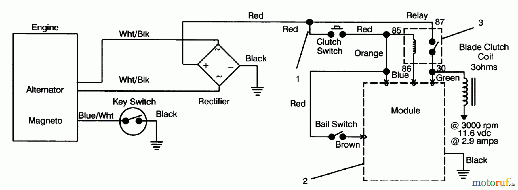 Toro Neu Mowers, Drive Unit Only 30165 - Toro Mid-Size Proline Gear Traction Unit, 12.5 hp, 1995 (5900001-5999999) ELECTRIC SCHEMATIC