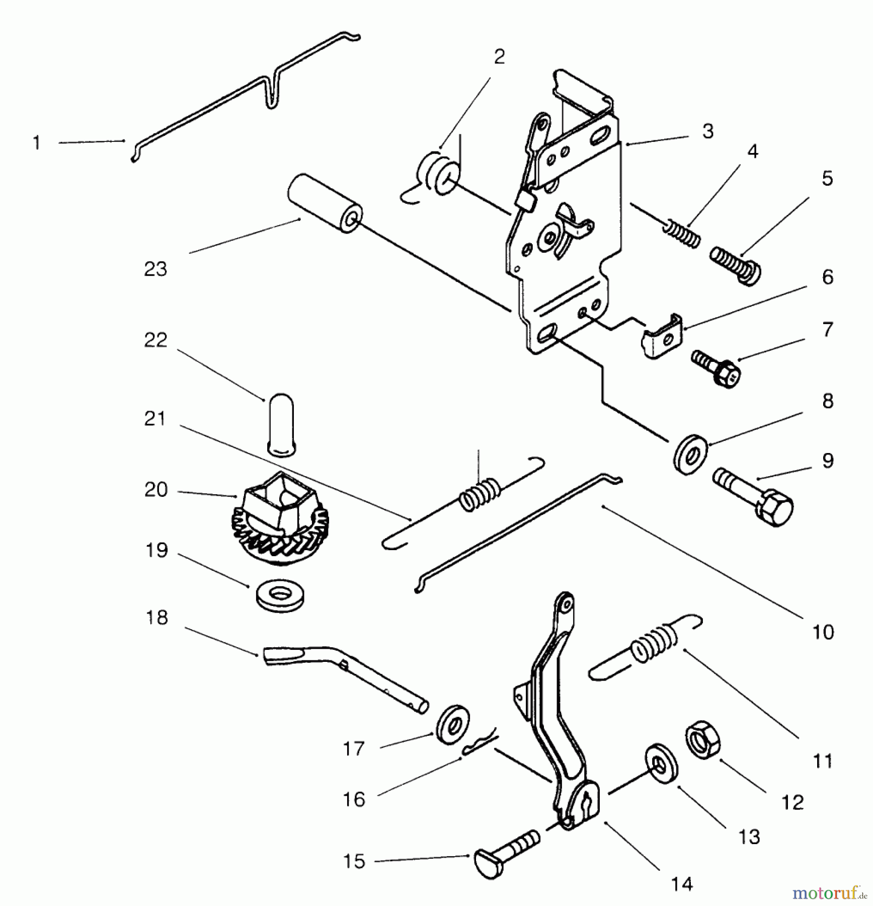  Toro Neu Mowers, Drive Unit Only 30166 - Toro Mid-Size Proline Gear Traction Unit, 12.5 hp, 1995 (590001-599999) CONTROL EQUIPMENT