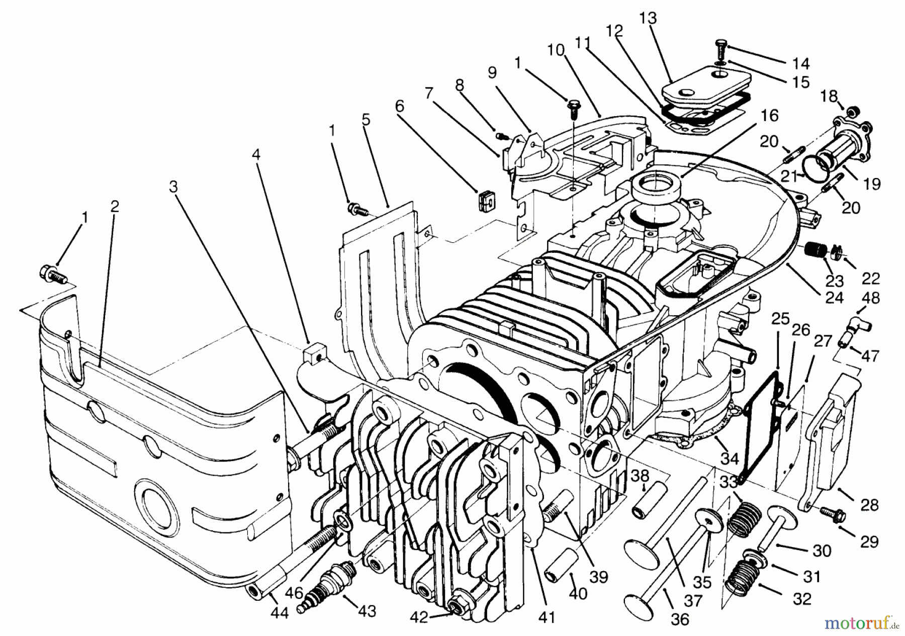  Toro Neu Mowers, Drive Unit Only 30166 - Toro Mid-Size Proline Gear Traction Unit, 12.5 hp, 1995 (590001-599999) ENGINE ASSEMBLY