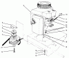 Toro 30166 - Mid-Size Proline Gear Traction Unit, 12.5 hp, 1995 (590001-599999) Ersatzteile ENGINE & CLUTCH ASSEMBLY