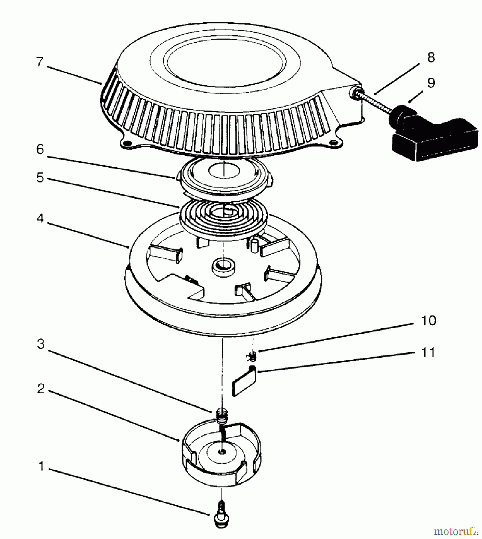 Toro Neu Mowers, Drive Unit Only 30166 - Toro Mid-Size Proline Gear Traction Unit, 12.5 hp, 1995 (590001-599999) RECOIL STARTER