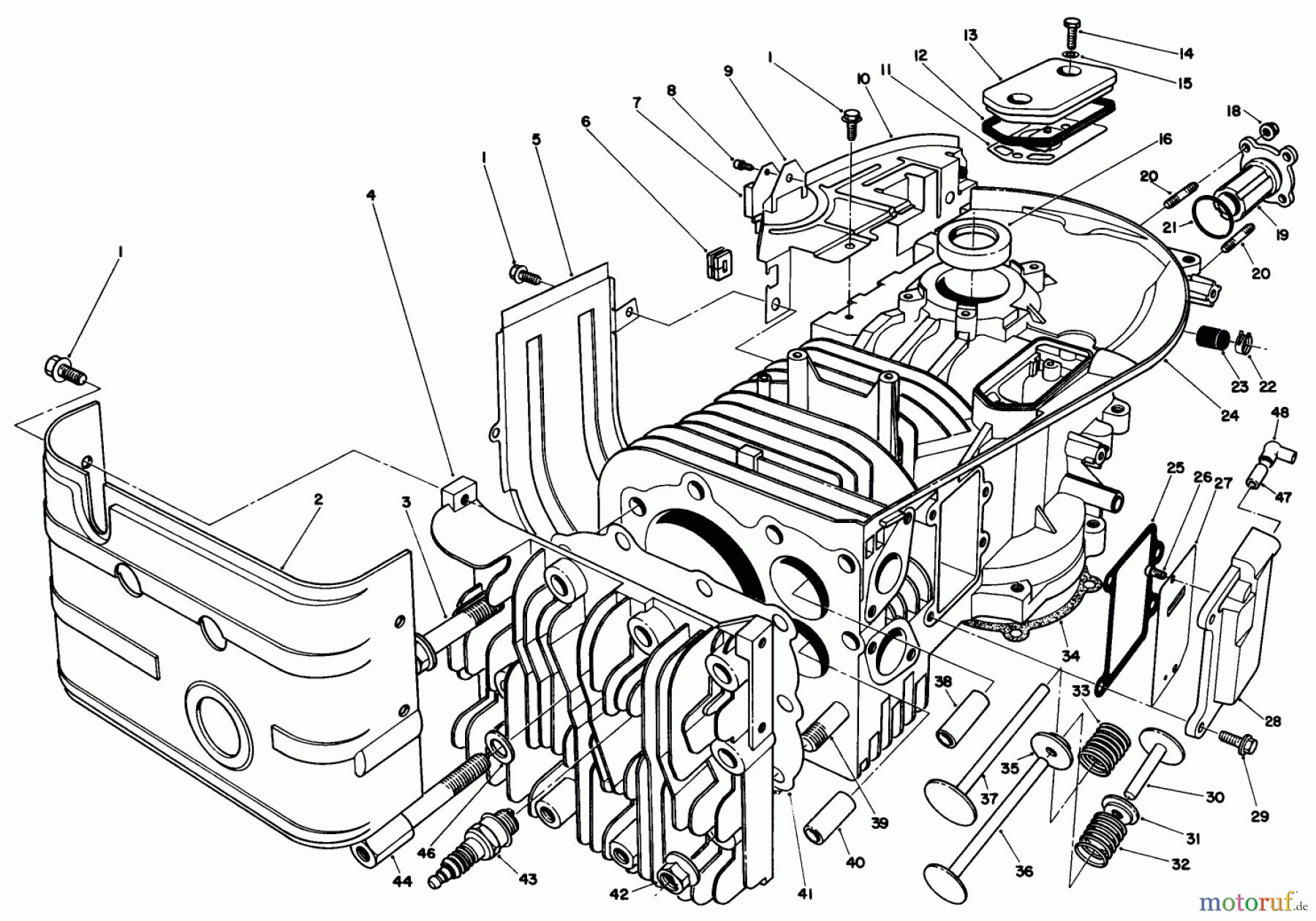 Toro Neu Mowers, Drive Unit Only 30170 - Toro Mid-Size Proline Gear Traction Unit, 12.5 hp, 1991 (1000001-1999999) ENGINE ASSEMBLY