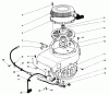 Toro 30170 - Mid-Size Proline Gear Traction Unit, 12.5 hp, 1991 (1000001-1999999) Ersatzteile RECOIL & FLYWHEEL ASSEMBLY