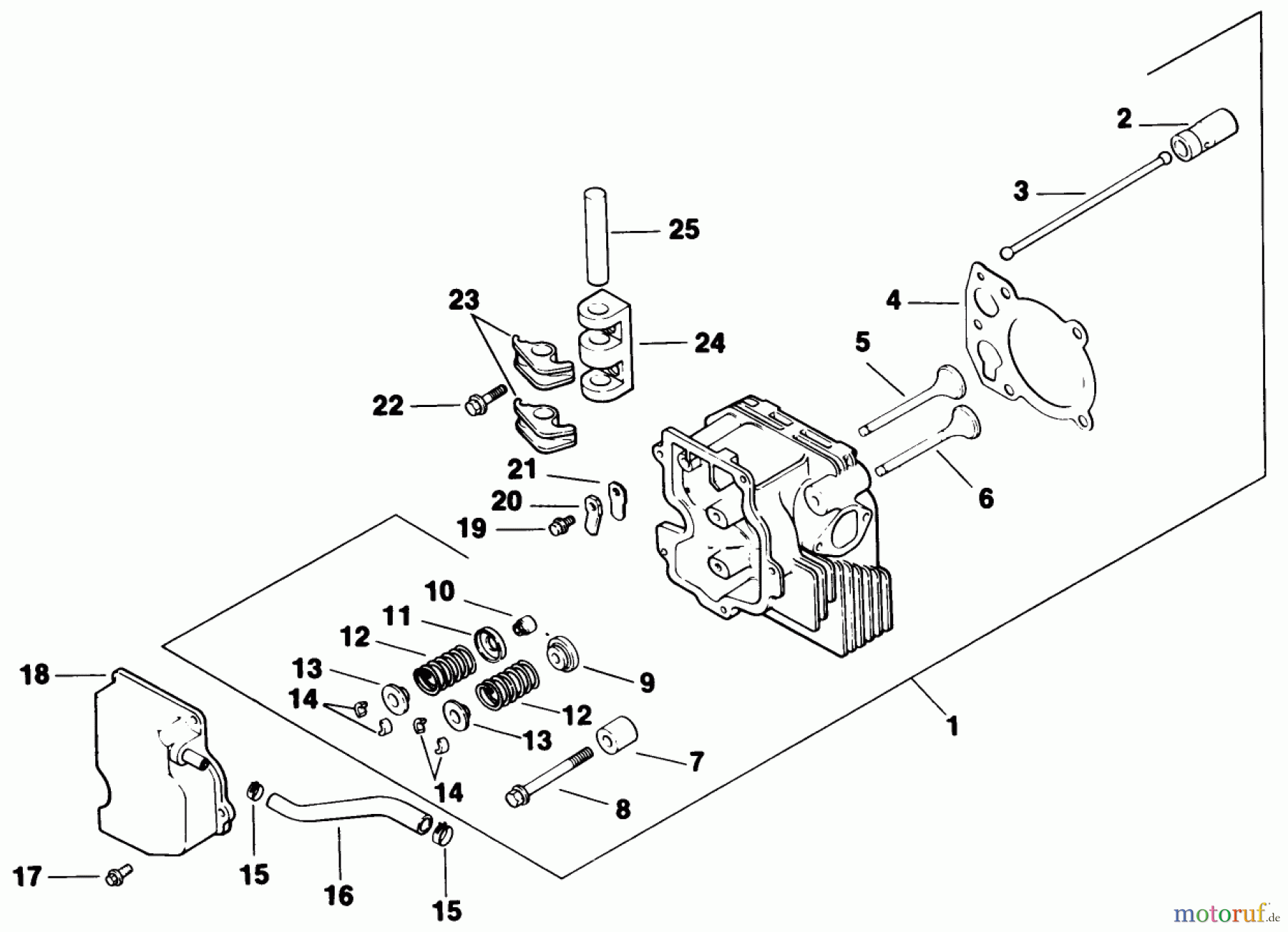 Toro Neu Mowers, Drive Unit Only 30175 - Toro Mid-Size Proline Gear Traction Unit, 14 hp, 1991 (10000001-19999999) CYLINDER HEAD/VALVE/BREATHER-KOHLER ENGINE MODEL NO. CV14T-1412
