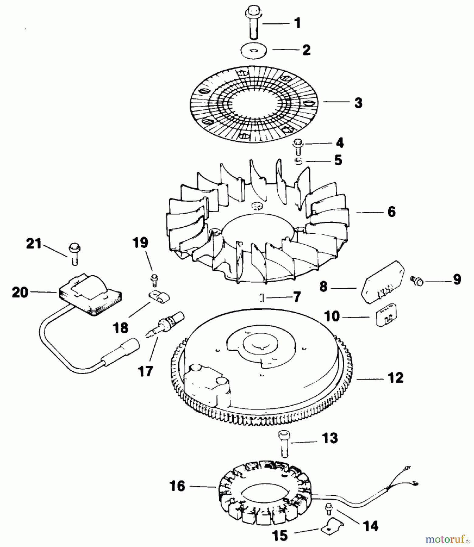  Toro Neu Mowers, Drive Unit Only 30175 - Toro Mid-Size Proline Gear Traction Unit, 14 hp, 1991 (10000001-19999999) IGNITION/ELECTRICAL-KOHLER ENGINE MODEL NO. CV14T-1412