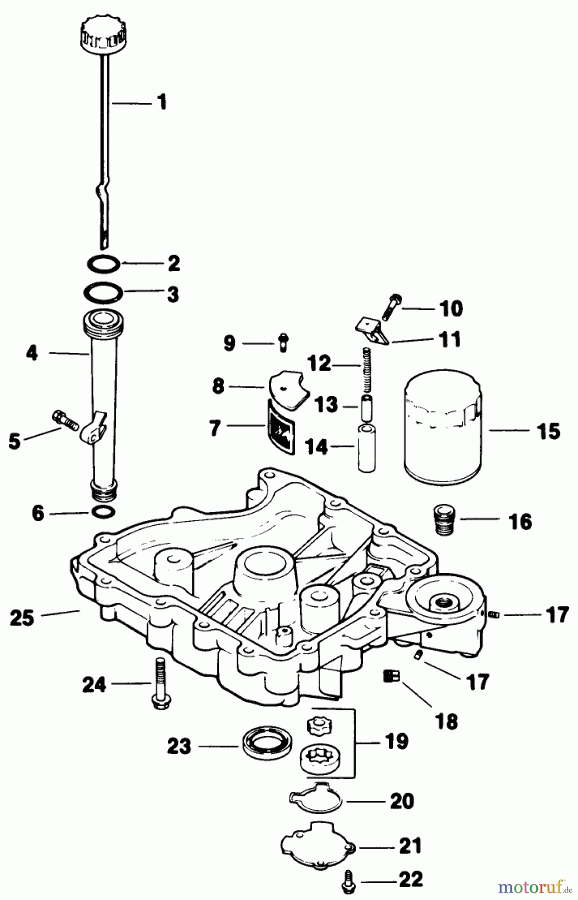 Toro Neu Mowers, Drive Unit Only 30175 - Toro Mid-Size Proline Gear Traction Unit, 14 hp, 1991 (10000001-19999999) OIL PAN/LUBRICATION-KOHLER ENGINE MODEL NO. CV14 T-1412