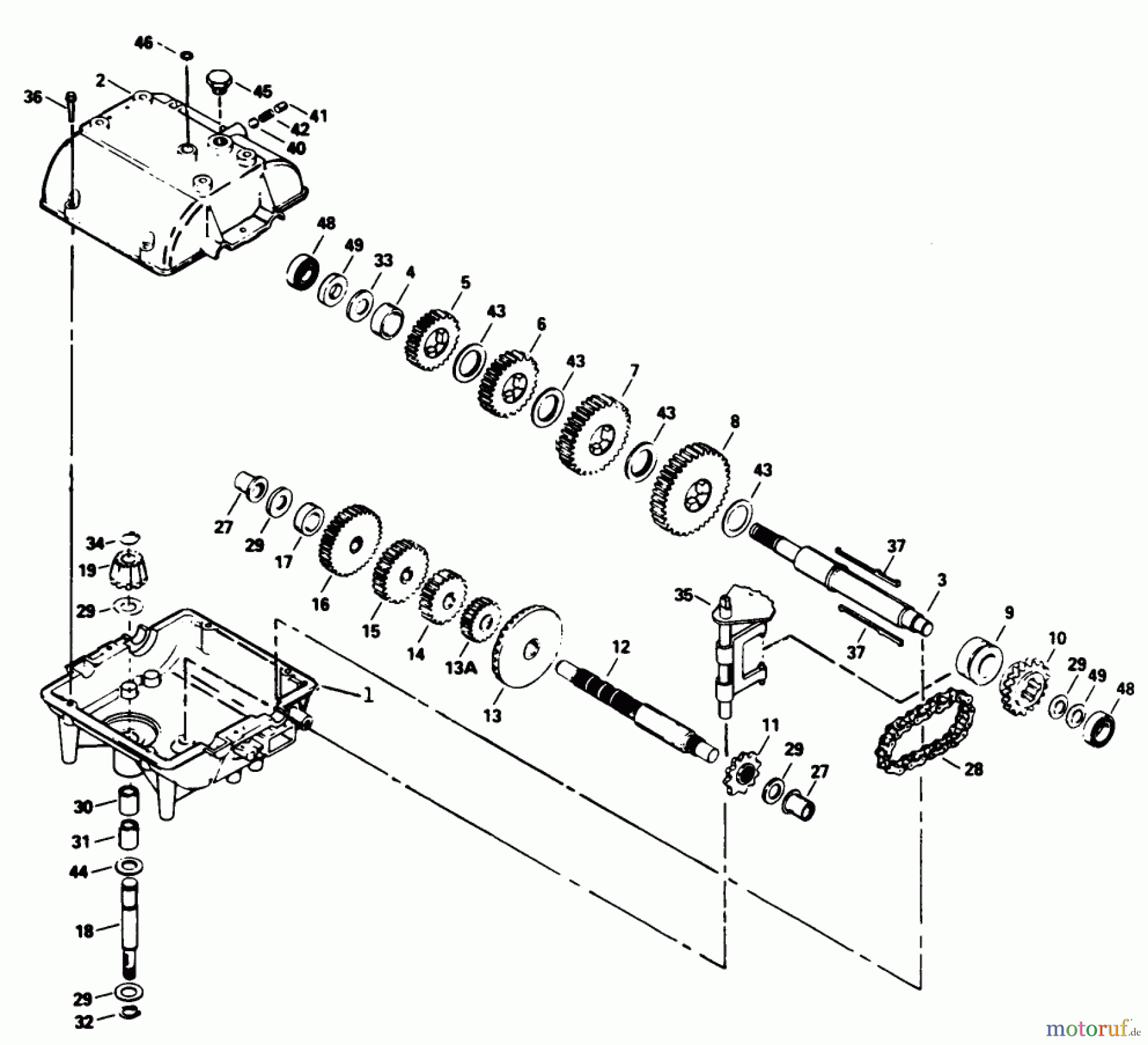 Toro Neu Mowers, Drive Unit Only 30175 - Toro Mid-Size Proline Gear Traction Unit, 14 hp, 1993 (39000001-39999999) PEERLESS TRANSMISSION MODEL NO. 700-039