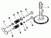 Toro 30180 - Mid-Size Proline Gear Traction Unit, 16 hp, 1991 (100001-199999) Ersatzteile CAMSHAFT & VALVES-ENGINE KOHLER MODEL NO. MV16S-TYPE 56511