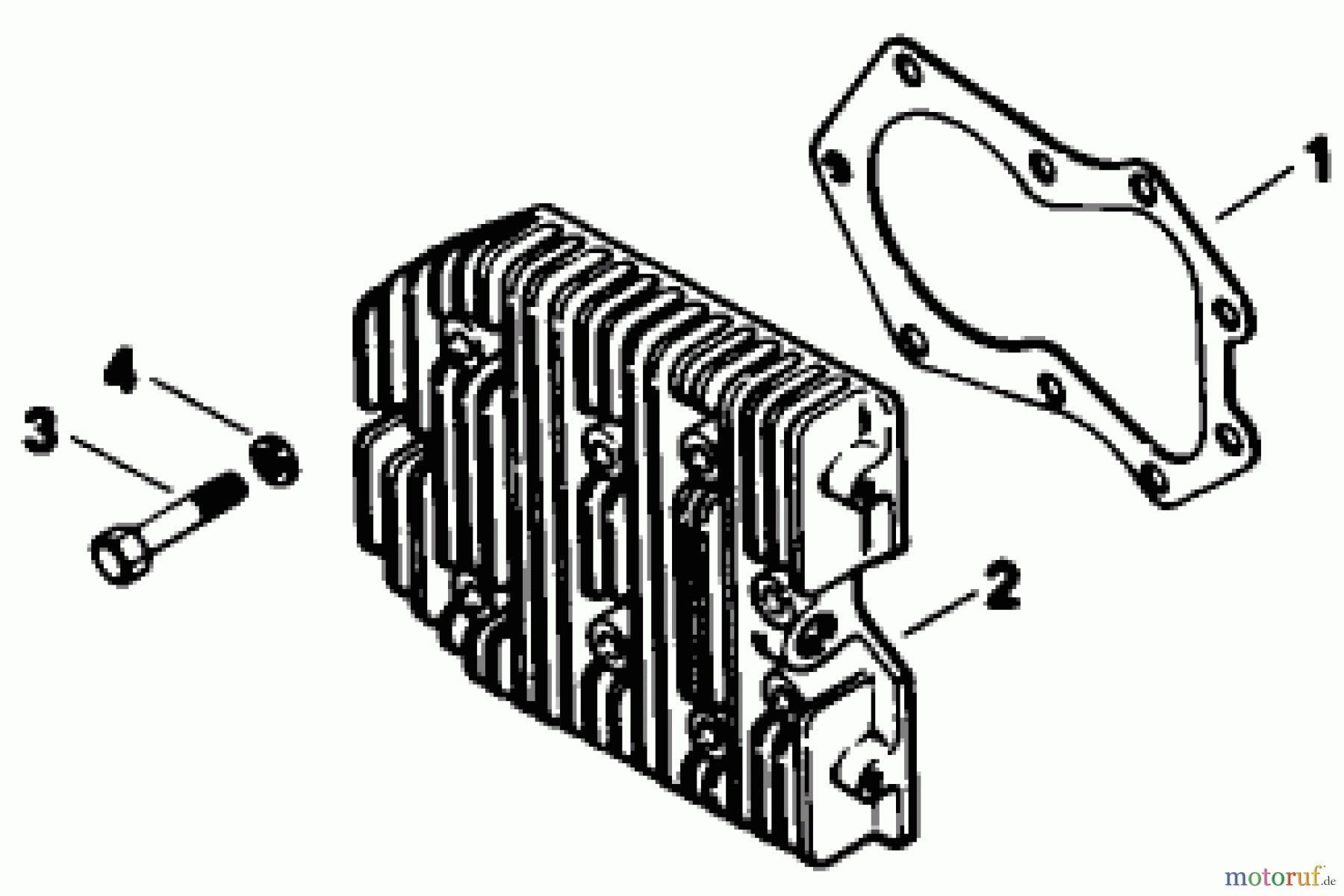 Toro Neu Mowers, Drive Unit Only 30180 - Toro Mid-Size Proline Gear Traction Unit, 16 hp, 1991 (100001-199999) CYLINDER HEAD-ENGINE KOHLER MODEL NO. MV16S-TYPE 56511