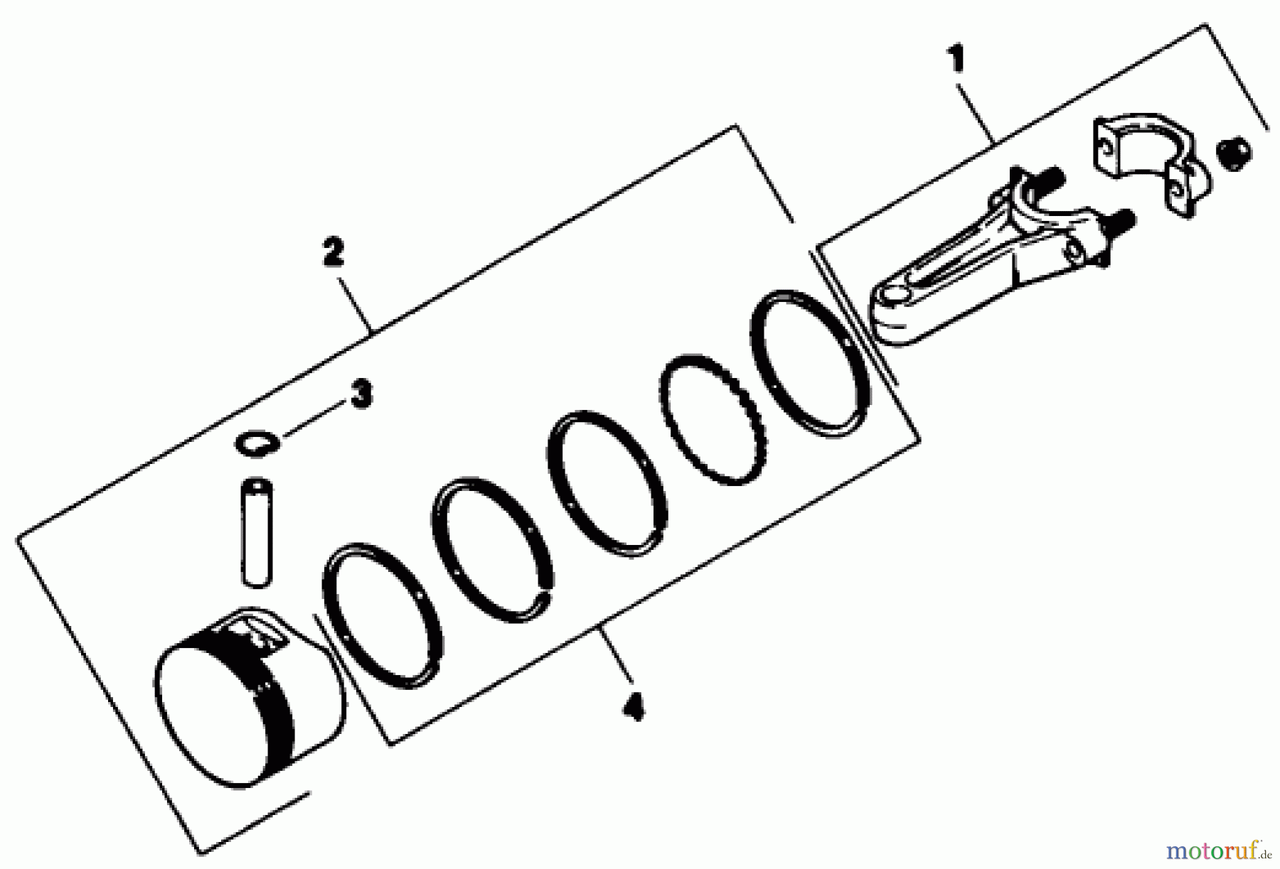  Toro Neu Mowers, Drive Unit Only 30180 - Toro Mid-Size Proline Gear Traction Unit, 16 hp, 1991 (100001-199999) PISTON & ROD-ENGINE KOHLER MODEL NO. MV16S-TYPE 56511
