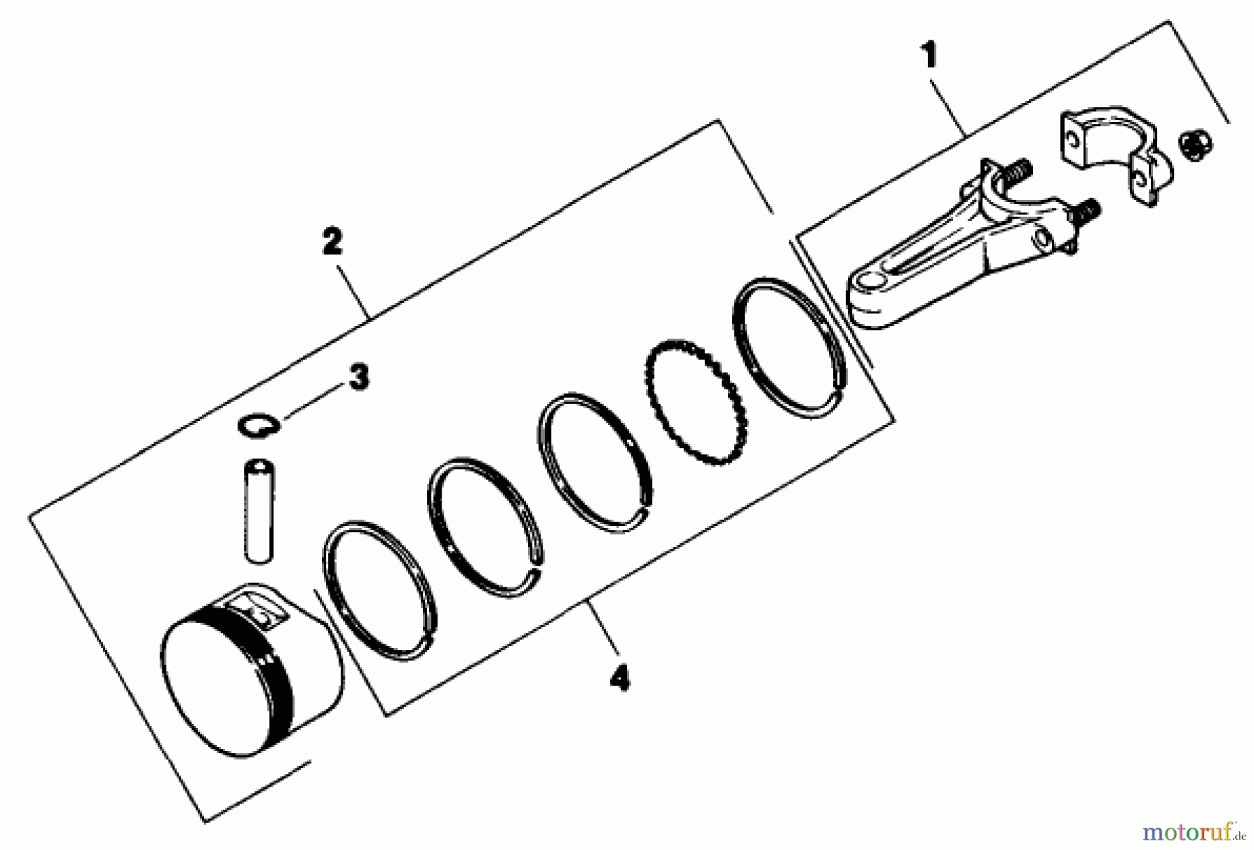  Toro Neu Mowers, Drive Unit Only 30180 - Toro Mid-Size Proline Gear Traction Unit, 16 hp, 1992 (200001-299999) PISTON & ROD-ENGINE KOHLER MODEL NO. MV16S-TYPE 56519