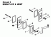 Toro 30180 - Mid-Size Proline Gear Traction Unit, 16 hp, 1994 (490001-490730) Ersatzteile ENGINE KOHLER MODEL NO. MV16S-TYPE PS56519 BREATHER & VENT GROUP 3