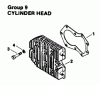 Toro 30180 - Mid-Size Proline Gear Traction Unit, 16 hp, 1994 (490001-490730) Ersatzteile ENGINE KOHLER MODEL NO. MV16S-TYPE PS56519 CYLINDER HEAD GROUP 9