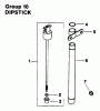Toro 30180 - Mid-Size Proline Gear Traction Unit, 16 hp, 1994 (490001-490730) Ersatzteile ENGINE KOHLER MODEL NO. MV16S-TYPE PS56519 DIPSTICK GROUP 10