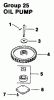 Toro 30180 - Mid-Size Proline Gear Traction Unit, 16 hp, 1994 (490001-490730) Ersatzteile ENGINE KOHLER MODEL NO. MV16S-TYPE PS56519 OIL PUMP GROUP 25