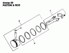 Toro 30180 - Mid-Size Proline Gear Traction Unit, 16 hp, 1994 (490001-490730) Ersatzteile ENGINE KOHLER MODEL NO. MV16S-TYPE PS56519 PISTON & ROD GROUP 22