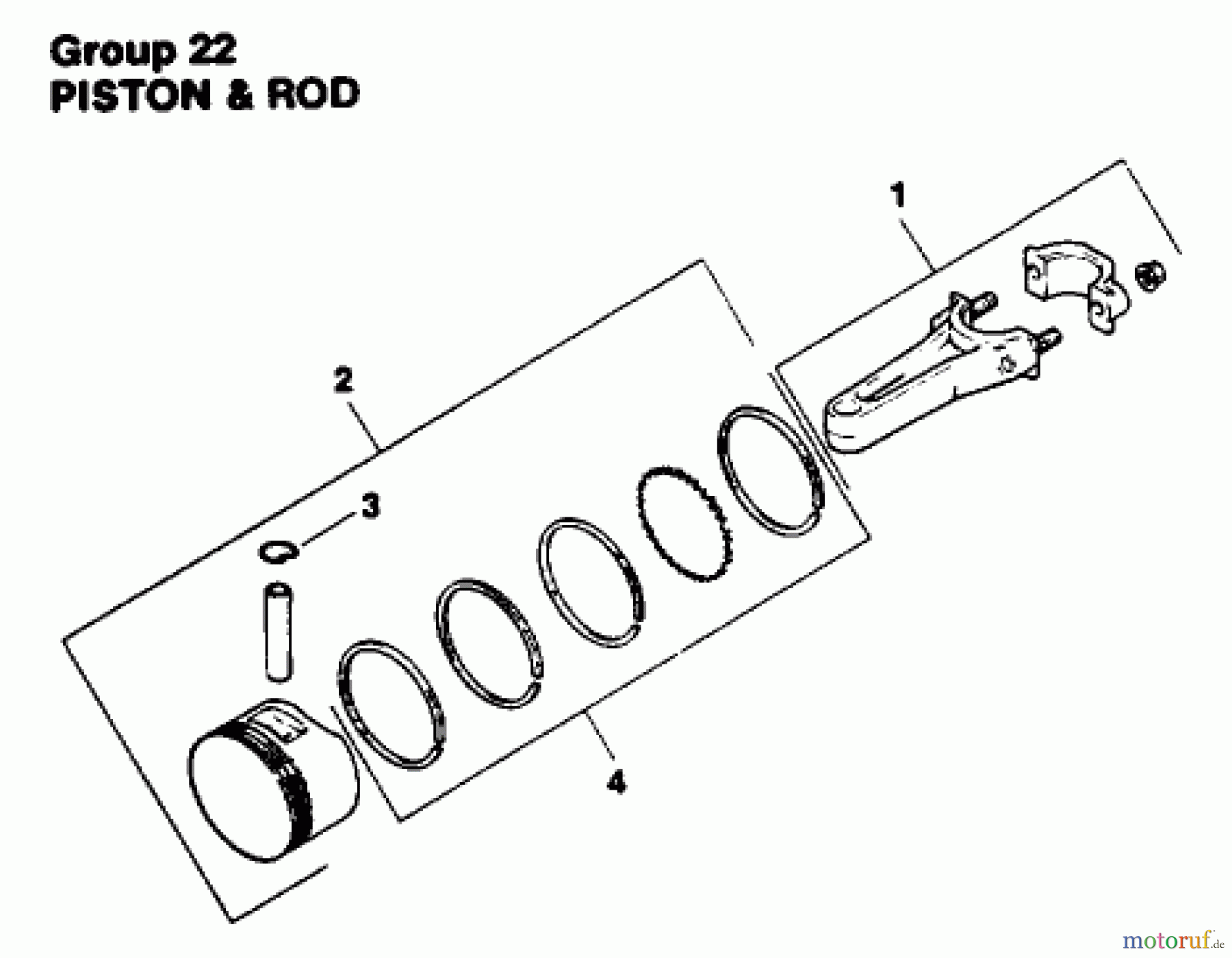 Toro Neu Mowers, Drive Unit Only 30180 - Toro Mid-Size Proline Gear Traction Unit, 16 hp, 1994 (490001-490730) ENGINE KOHLER MODEL NO. MV16S-TYPE PS56519 PISTON & ROD GROUP 22