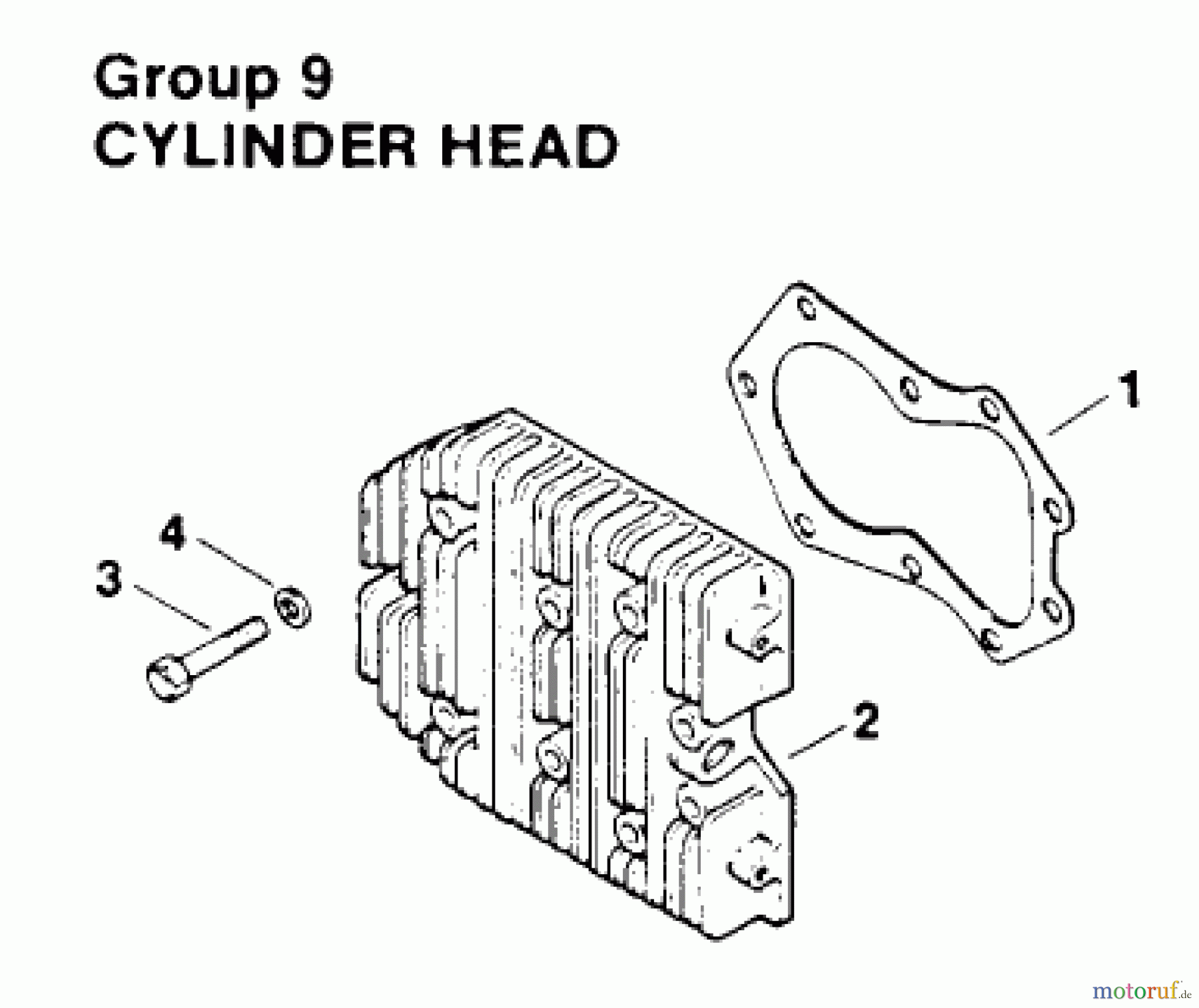 Toro Neu Mowers, Drive Unit Only 30180 - Toro Mid-Size Proline Gear Traction Unit, 16 hp, 1994 (490731-499999) CYLINDER HEAD-ENGINE KOHLER MODEL NO. MV16S-TYPE PS56519