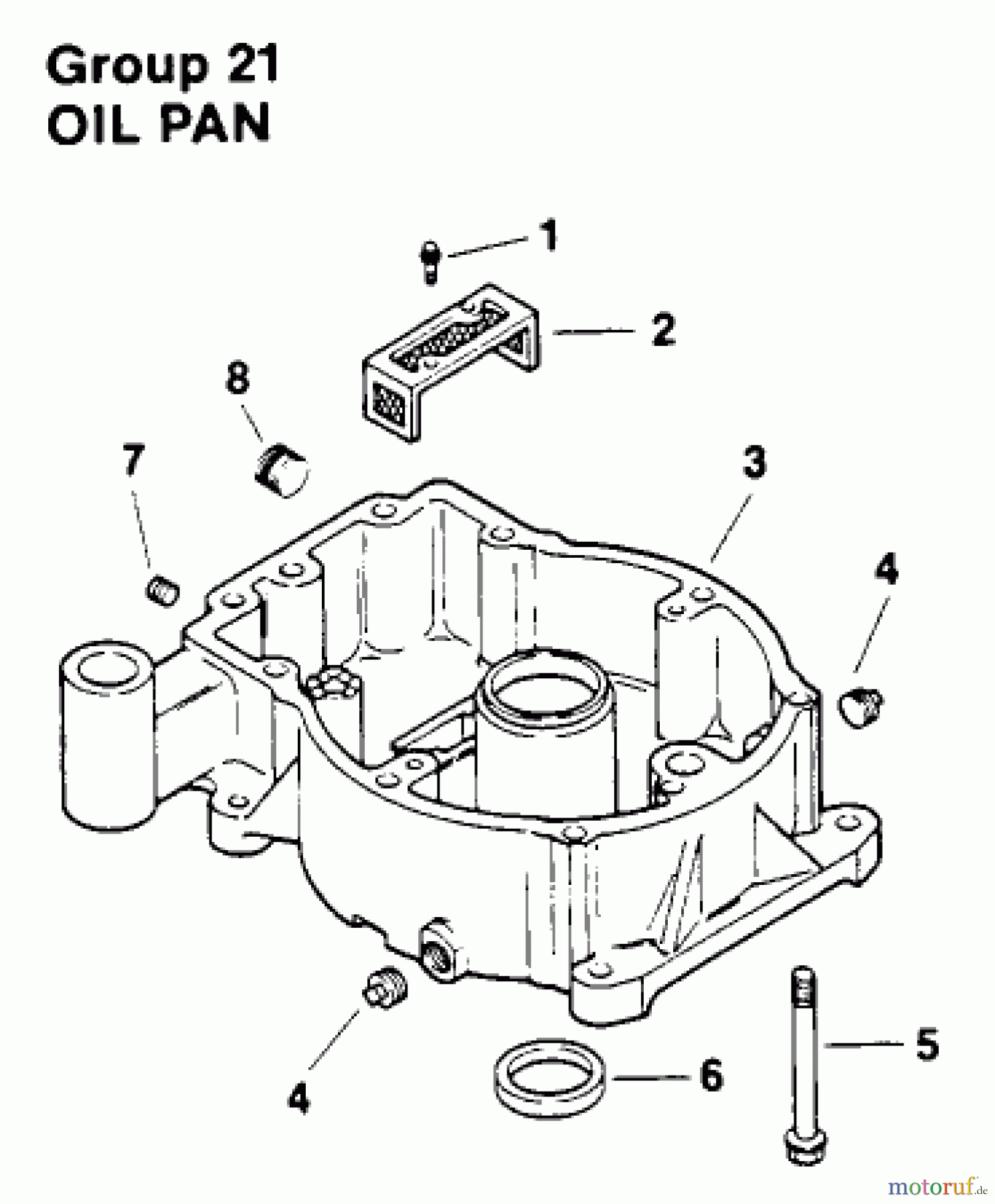  Toro Neu Mowers, Drive Unit Only 30180 - Toro Mid-Size Proline Gear Traction Unit, 16 hp, 1994 (490731-499999) OIL PAN-ENGINE KOHLER MODEL NO. MV16S-TYPE PS56519