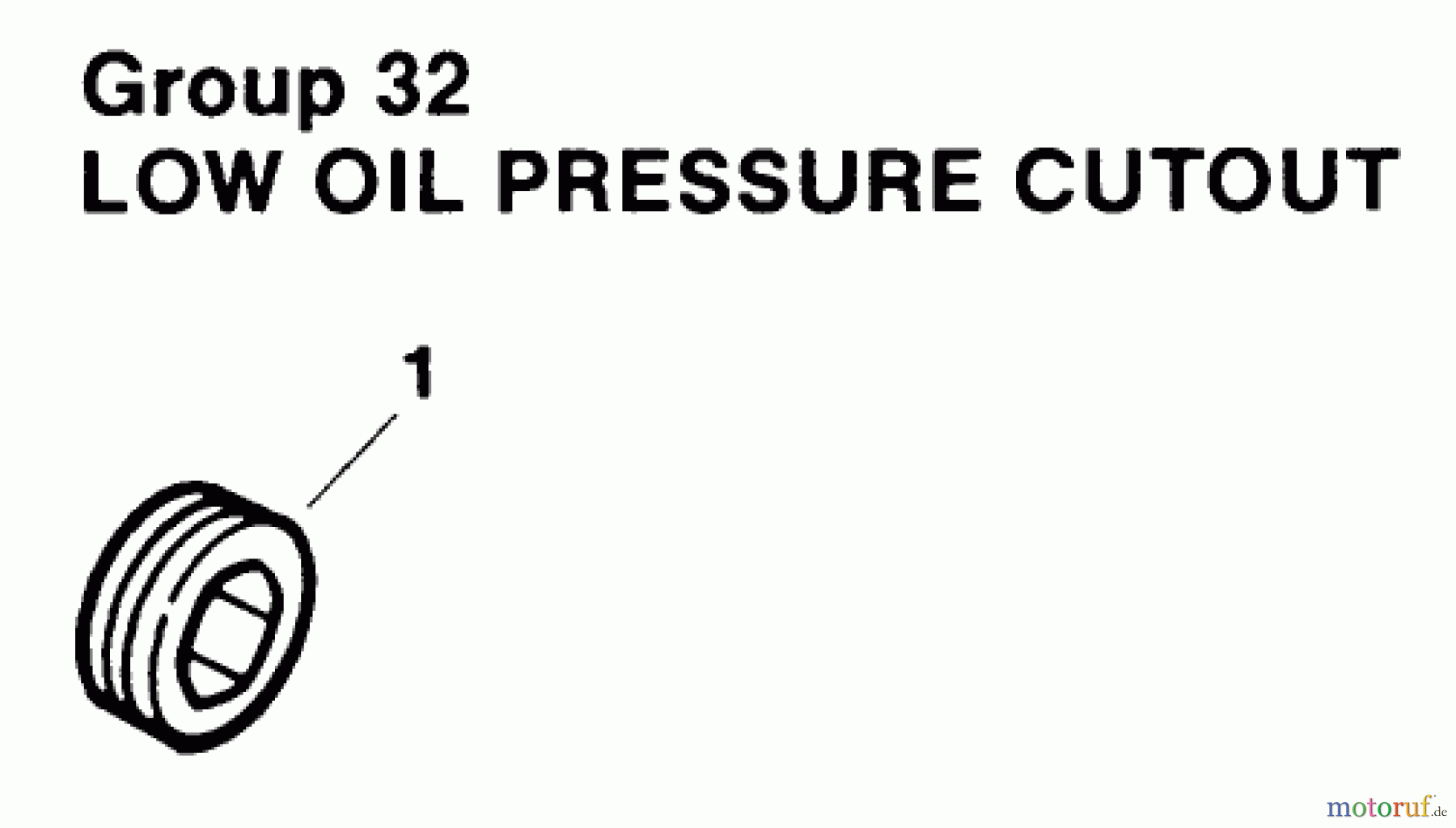  Toro Neu Mowers, Drive Unit Only 30180 - Toro Mid-Size Proline Gear Traction Unit, 16 hp, 1994 (490731-499999) OIL PRESSURE SWITCH-ENGINE KOHLER MODEL NO. MV16S-TYPE PS56519