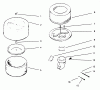 Toro 30180 - Mid-Size Proline Gear Traction Unit, 16 hp, 1995 (590001-599999) Ersatzteile AIR CLEANER/INTAKE ENGINE KOHLER MODEL NO. MV16S-TYPE PS56519