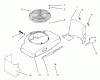 Toro 30180 - Mid-Size Proline Gear Traction Unit, 16 hp, 1995 (590001-599999) Ersatzteile BLOWER HOUSING AND BAFFLES ENGINE KOHLER MODEL NO. MV16S-TYPE PS56519