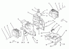 Toro 30180 - Mid-Size Proline Gear Traction Unit, 16 hp, 1995 (590001-599999) Ersatzteile CRANKCASE, OIL PAN AND EXHAUST GASKET ENGINE KOHLER MODEL NO. MV16S-TYPE PS56519