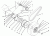 Toro 30181 - Mid-Size Proline Gear Traction Unit, 16 hp, 1995 (59000001-59999999) Ersatzteile AXLE, BRAKE AND WHEEL DRIVE AND BELTS