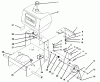Toro 30181 - Mid-Size Proline Gear Traction Unit, 16 hp, 1995 (59000001-59999999) Ersatzteile FRAME, FUEL TANK AND WHEEL DRIVE IDLER