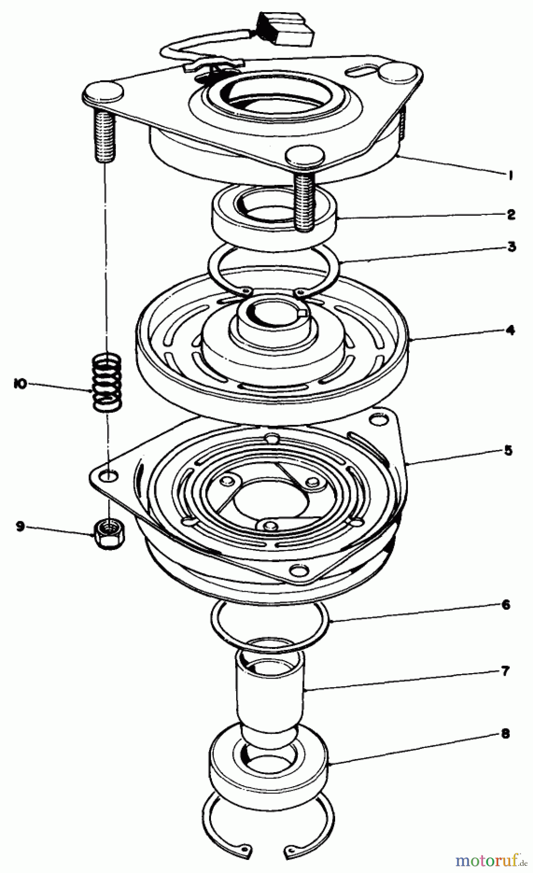  Toro Neu Mowers, Drive Unit Only 30185 - Toro Mid-Size Proline Hydro Traction Unit, 14 hp, 1991 (10000001-19999999) CLUTCH ASSEMBLY NO. 54-3200