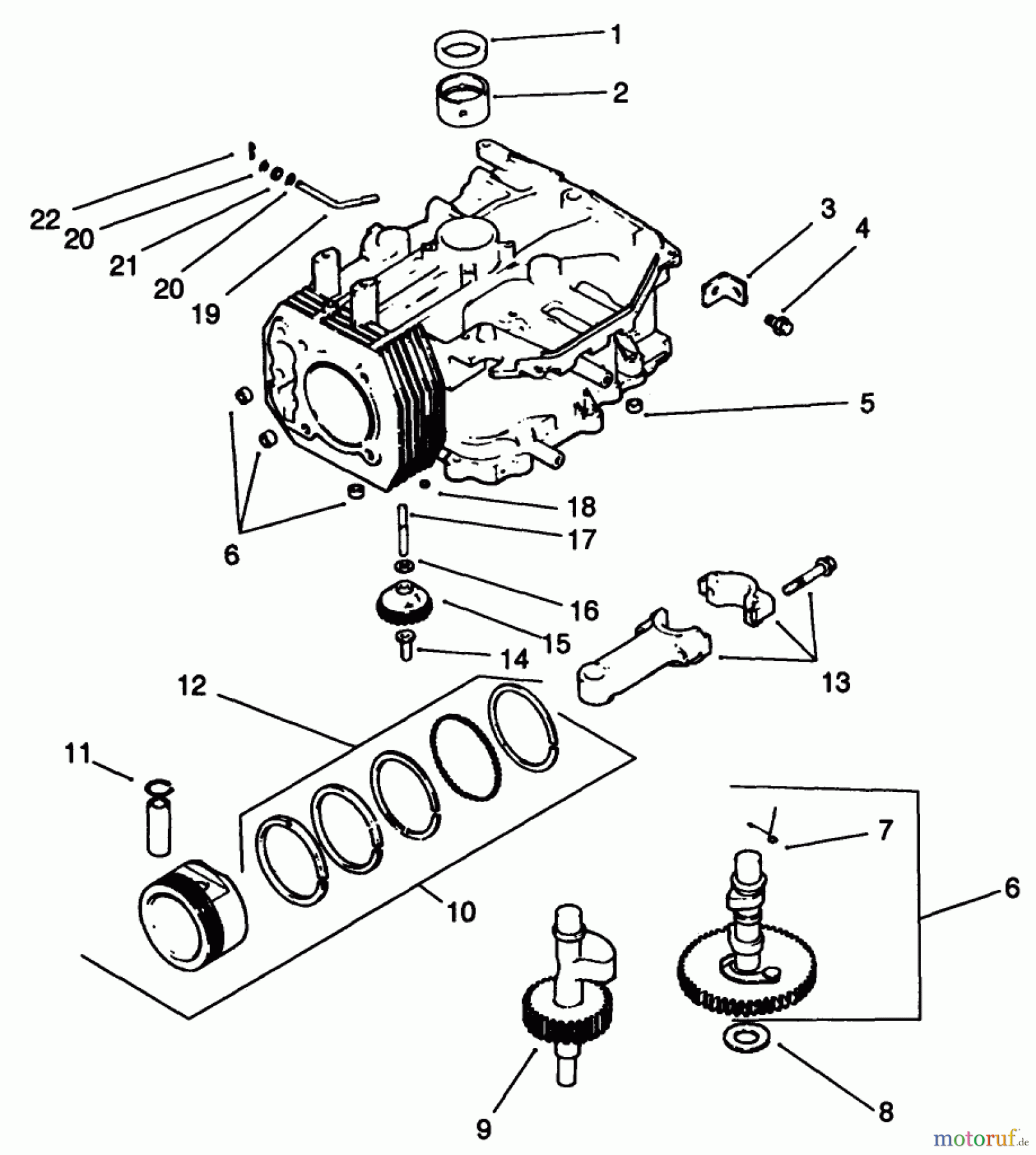 Toro Neu Mowers, Drive Unit Only 30185 - Toro Mid-Size Proline Hydro Traction Unit, 14 hp, 1991 (10000001-19999999) CRANKCASE-ENGINE KOHLER MODEL NO. CV14 S1429