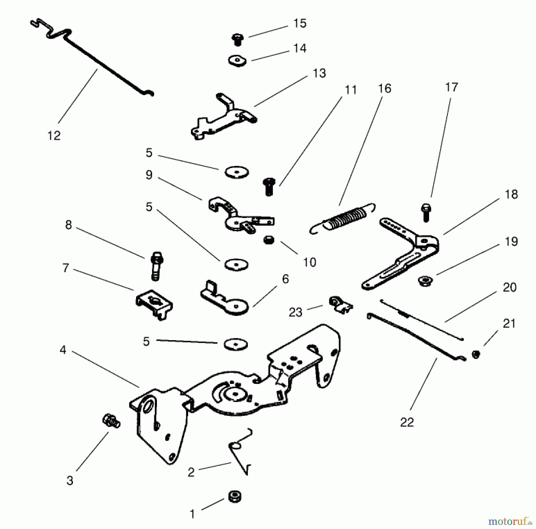 Toro Neu Mowers, Lawn & Garden Tractor Seite 1 73561SEI (522xi) - Toro 522xi Indy Special Edition Garden Tractor, 2000 (200000001-200999999) ENGINE CONTROLS-KOHLER #CH22S-PS-66545