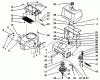 Toro 30185 - Mid-Size Proline Hydro Traction Unit, 14 hp, 1992 (20000001-29999999) Ersatzteile FRAME, ENGINE, FUEL TANK, CLUTCH & COOLER ASS-Y