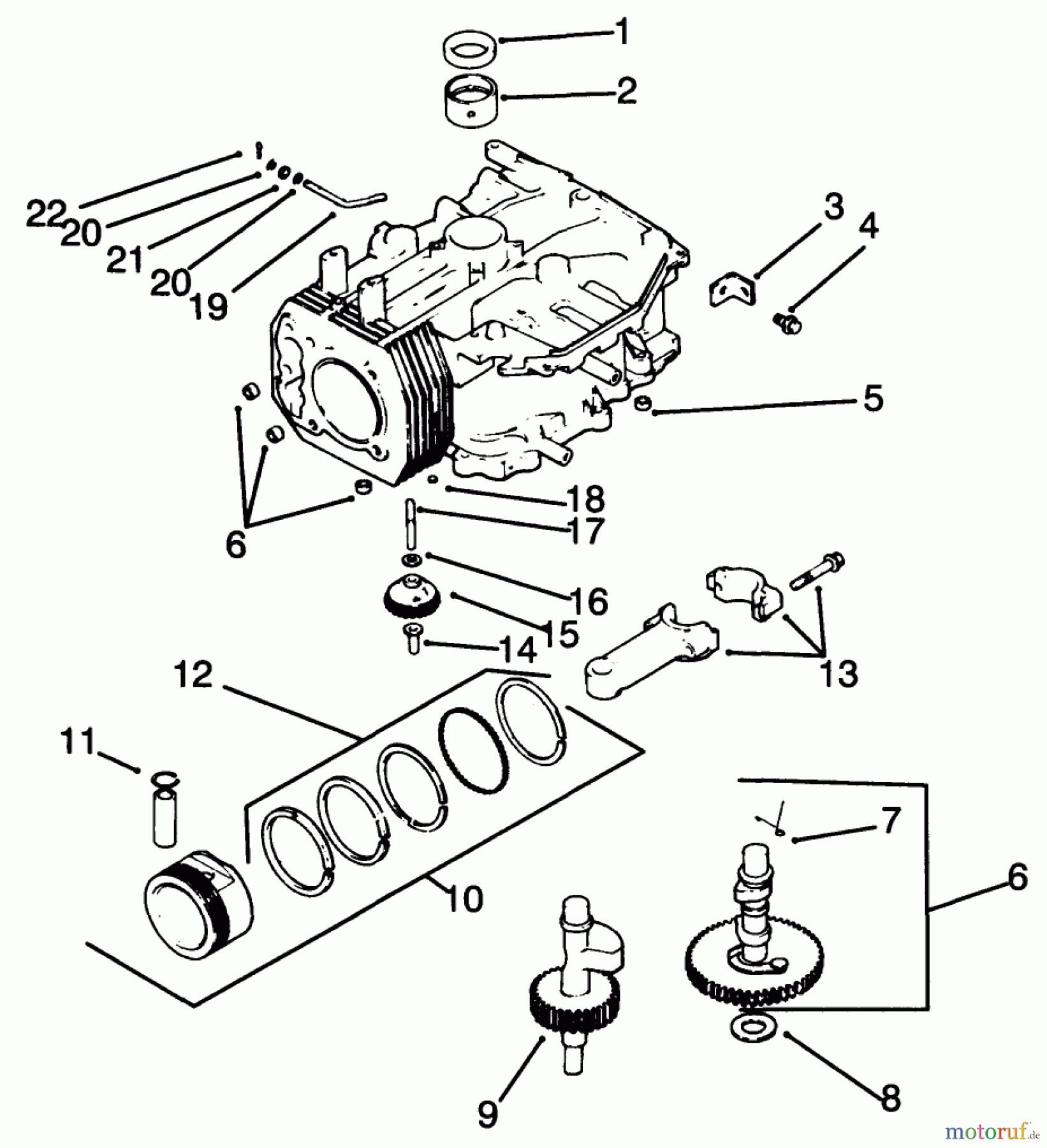 Toro Neu Mowers, Drive Unit Only 30185 - Toro Mid-Size Proline Hydro Traction Unit, 14 hp, 1994 (49000001-49999999) CRANKCASE-ENGINE KOHLER MODEL NO. CV14 S-1429