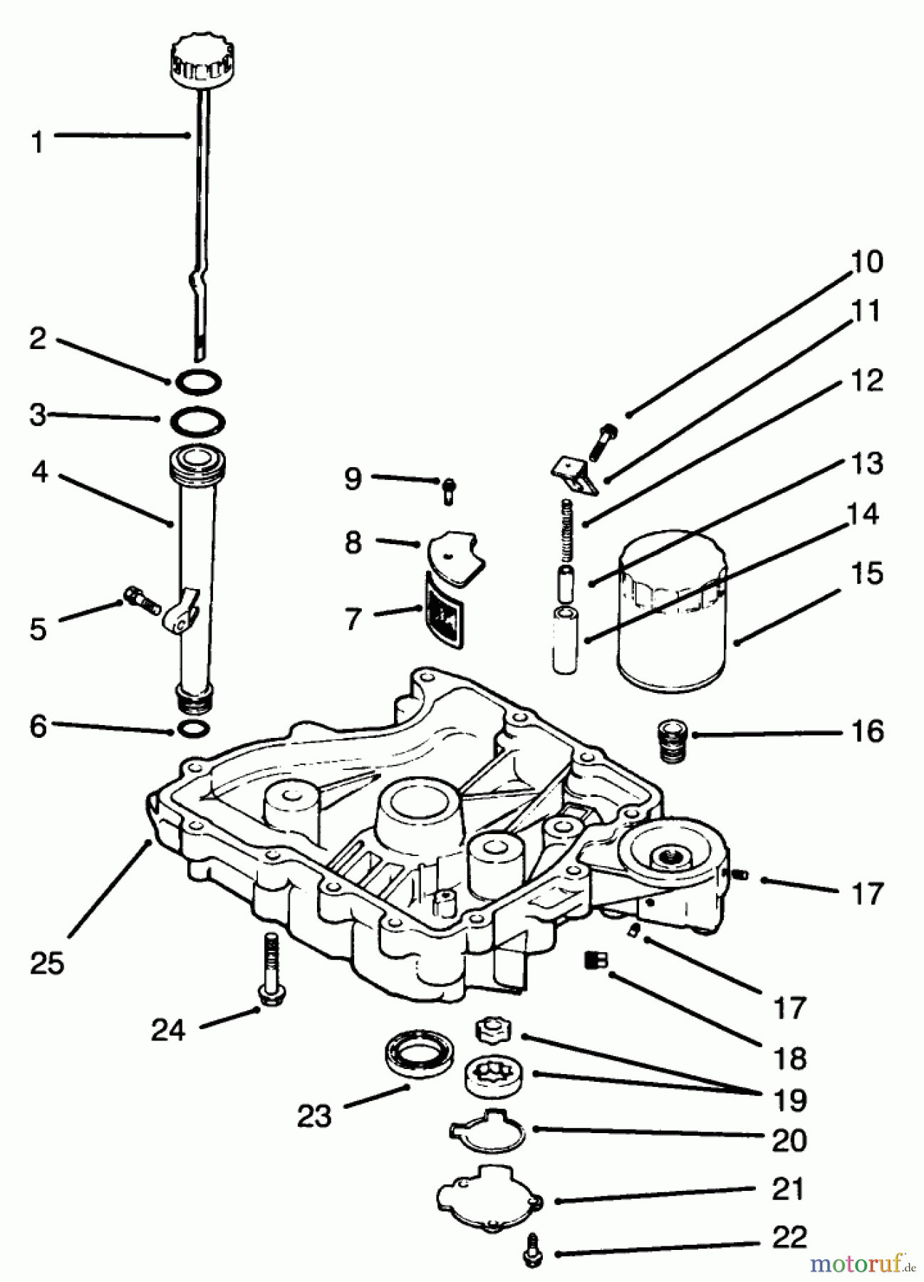 Toro Neu Mowers, Drive Unit Only 30186 - Toro Mid-Size Proline Hydro Traction Unit, 14 hp, 1995 (590001-599999) OIL PAN/LUBRICATION-ENGINE KOHLER MODEL NO. CV14 S-1429