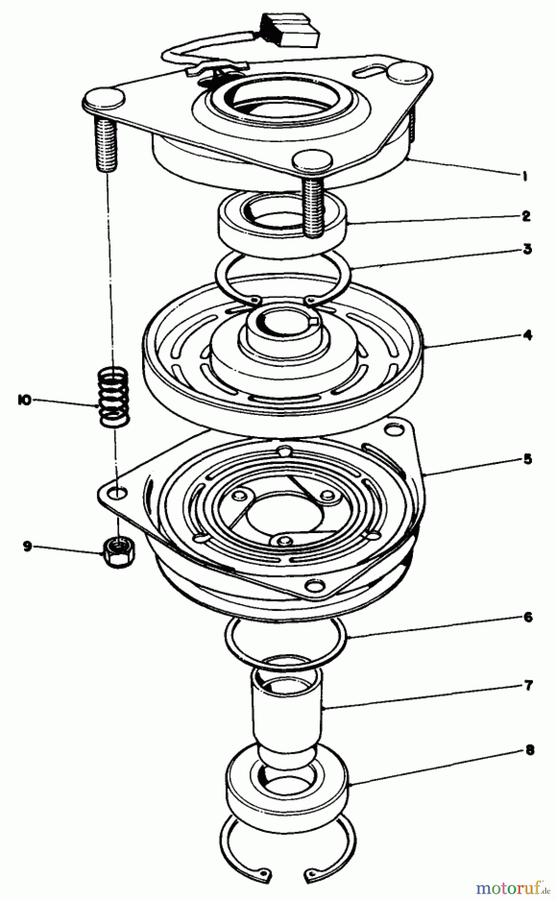 Toro Neu Mowers, Drive Unit Only 30190 - Toro Mid-Size Proline Hydro Traction Unit, 18 hp, 1991 (10000001-19999999) CLUTCH ASSEMBLY NO. 54-3200