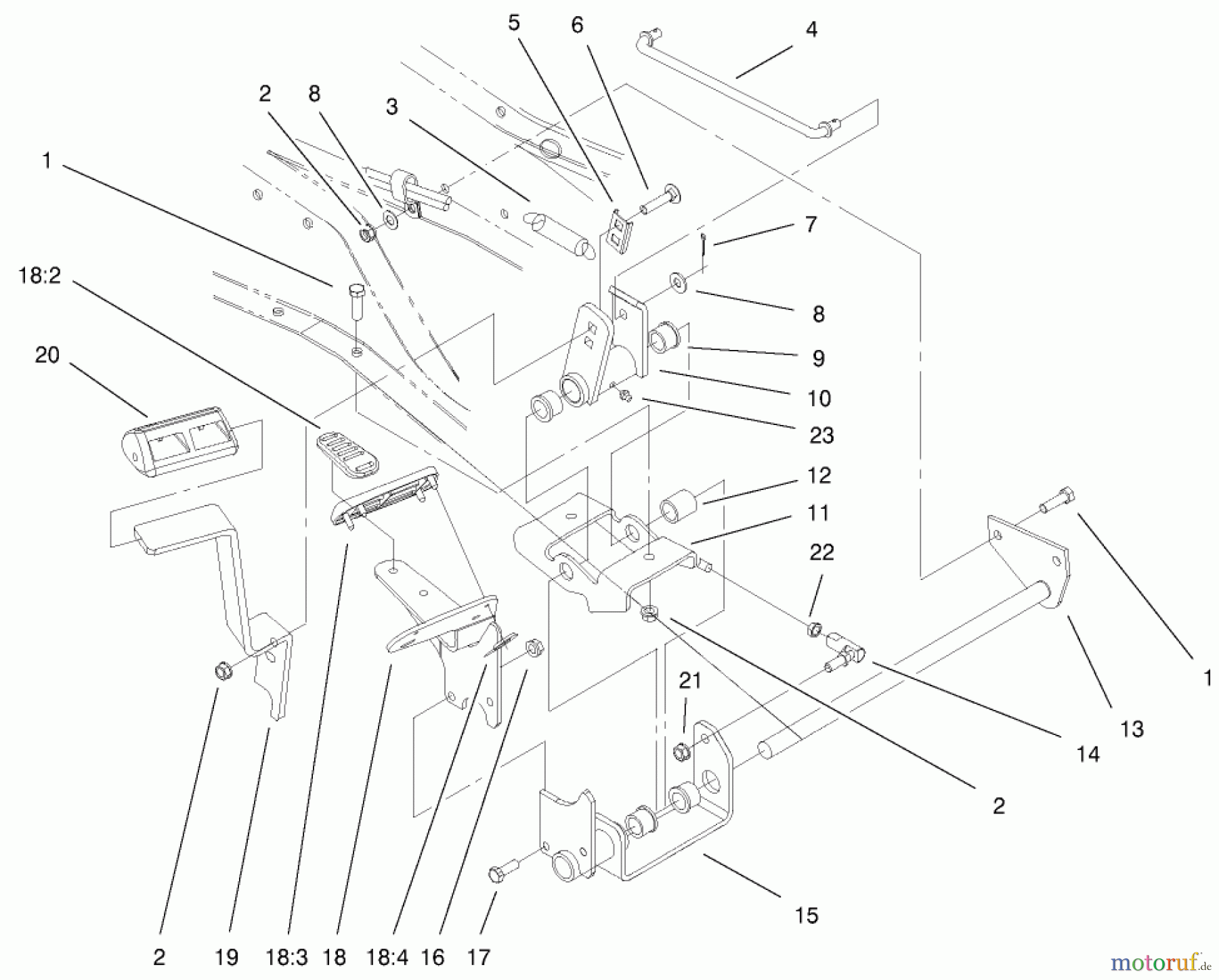 Toro Neu Accessories, Mower 104-4671 - Toro Sales Kit, 522xi Indy Special Edition Garden Tractor HYDRO CONTROLS ASSEMBLY